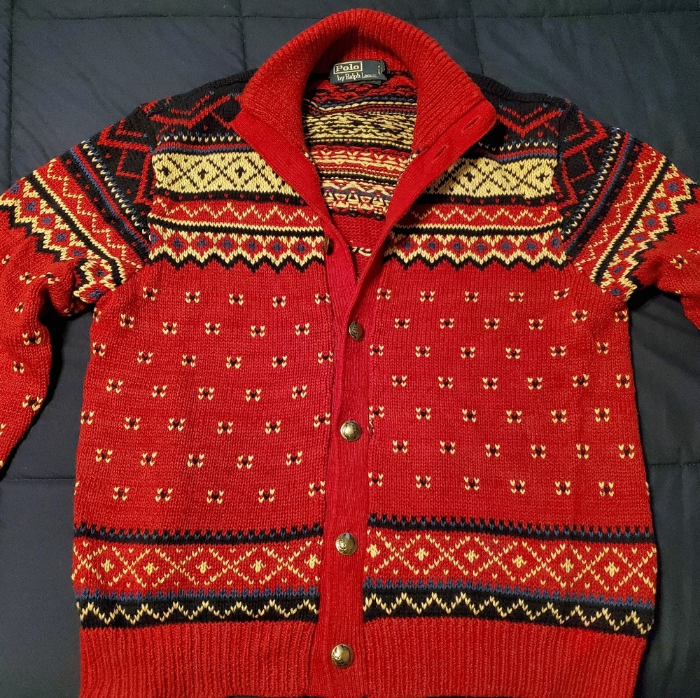 Ralph Lauren Vintage Buffalo Nickel Sweater!!